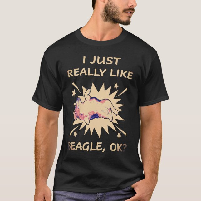 1 JAG GILLAR VERKLIGEN Beagle T Shirt (Framsida)