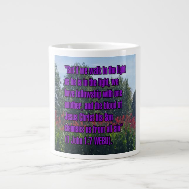 1 Johannes 1:7 WEBU Mug Jumbo Mugg (Framsidan)