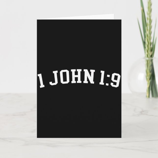 1 Johannes 1_9  Kort (Framsida)