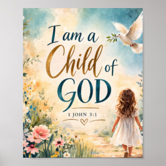 1 Johannes 3:1 - Jag är ett barn av Gud Kristna Poster