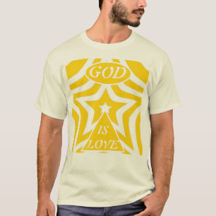 1 Johannes 4:16 "Gud är Kärlek" Cyber Gul - Kriste T Shirt