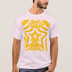 1 Johannes 4:16 "Gud är Kärlek" Cyber Gul - Kriste T Shirt