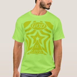 1 Johannes 4:16 "Gud är Kärlek" Cyber Gul - Kriste T Shirt