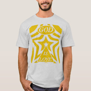 1 Johannes 4:16 "Gud är Kärlek" Cyber Gul - Kriste T Shirt