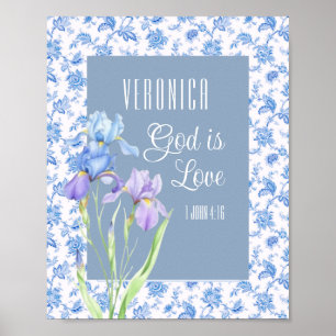 1 Johannes 4:16 Gud är kärlek – Personlig kristen Poster