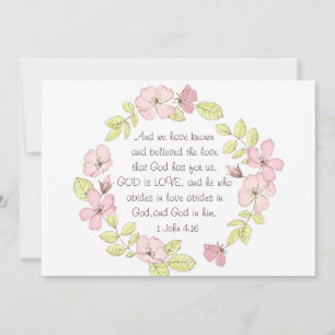 1 Johannesört 4:16 Gud är Kärlek Blommigt utandnin