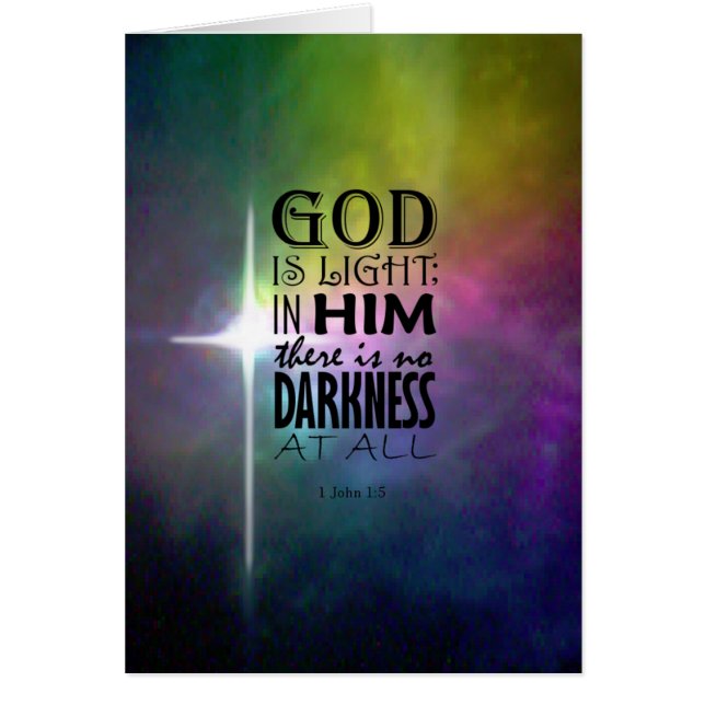 1 John 1:5 Hälsningskort (Framsidan)
