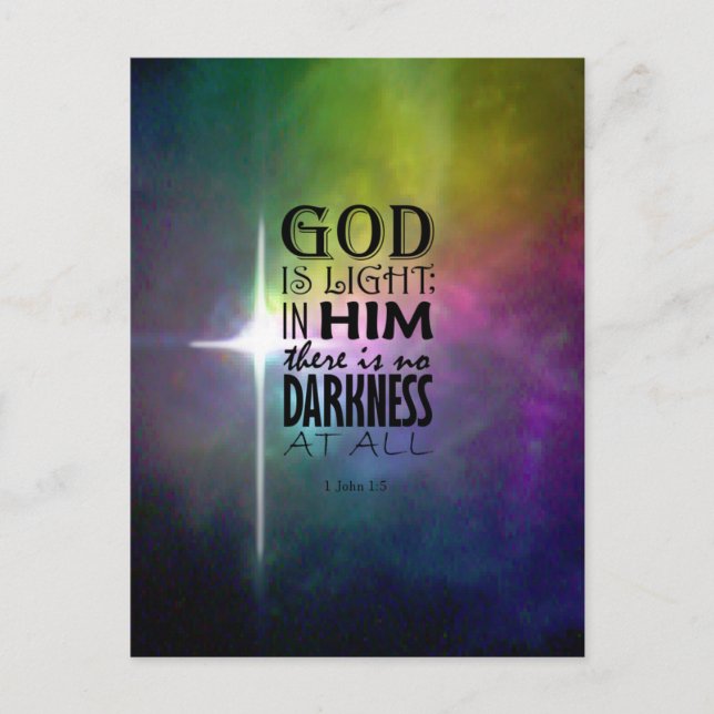 1 John 1:5 Vykort (Framsida)