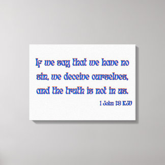 1 John 1:8 Bible Verse KJV Wall Art Canvastryck