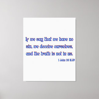1 John 1:8 Bible Verse KJV Wall Art Canvastryck