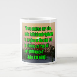 1 John 1:9 WEBU Mugg Jumbo Mugg