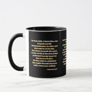 1 John 2:4-6 KJV Bible Scripture tvåton Mugg