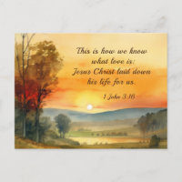 1 John 3:16 Jesus offrade sitt liv för oss