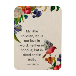 1 John 3:18 KJV Flexible Photo Magnet