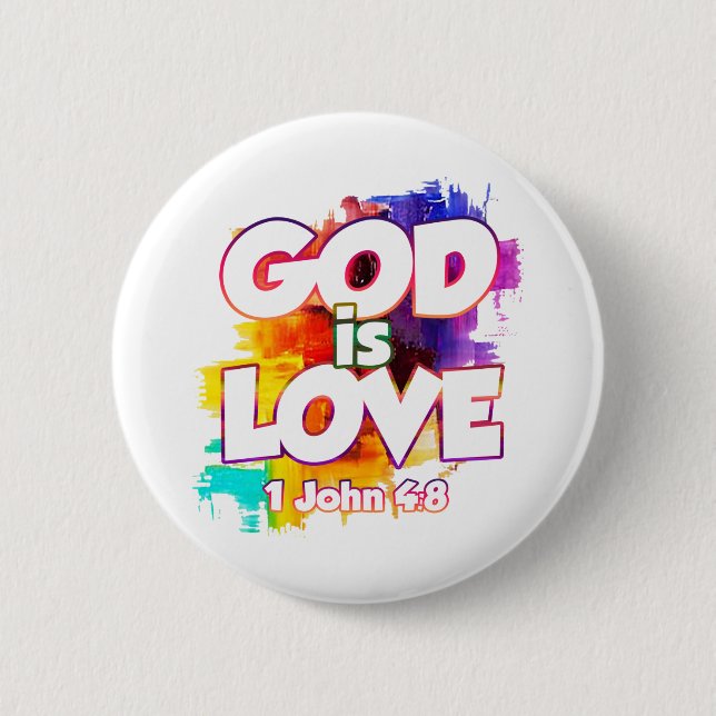 1 John 4:16 Gud är kärlek, och vem som än bor i kä Knapp (Framsida)