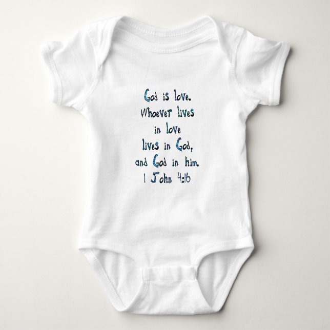 1 John 4:16 T-shirt (Framsida)
