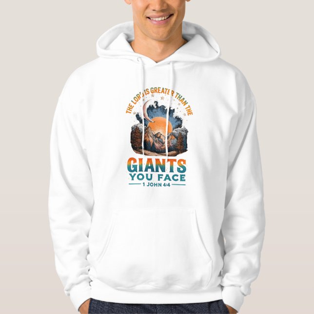 1 John 4:4 Hoodie (Framsida)