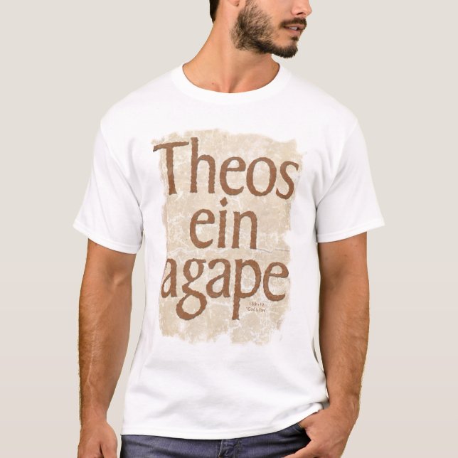 1 John 4:8 Tee Shirt (Framsida)