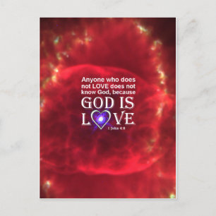 1 John 4:8 Vykort