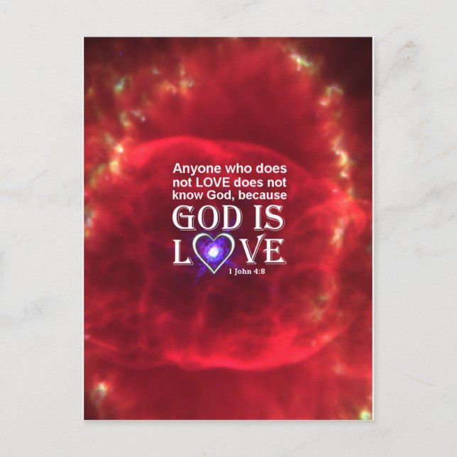1 John 4:8 Vykort (Framsida)