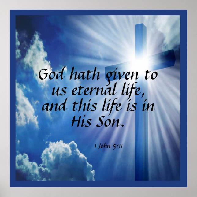 1 John 5:11 Poster (Framsidan)
