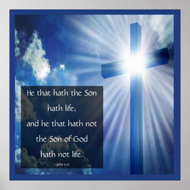 1 John 5:12 Poster (Framsidan)