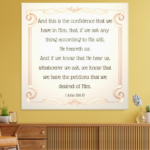1 John 5:14-15 Canvastryck