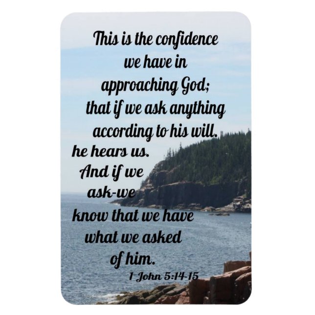 1 John 5:14-15 Magnet (Vertikal)