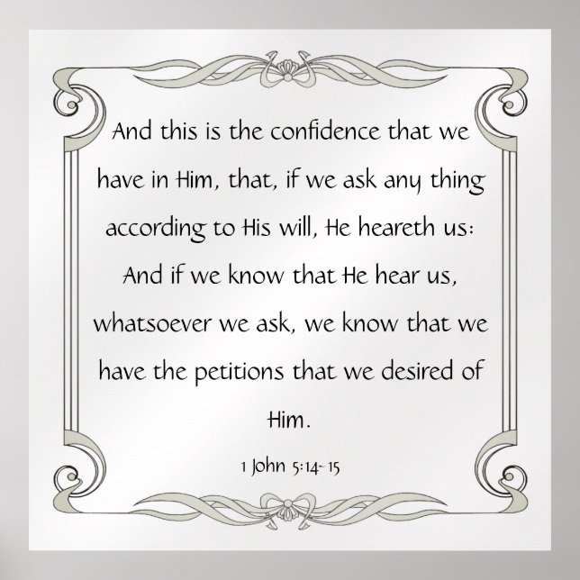1 John 5:14-15 Poster (Framsidan)