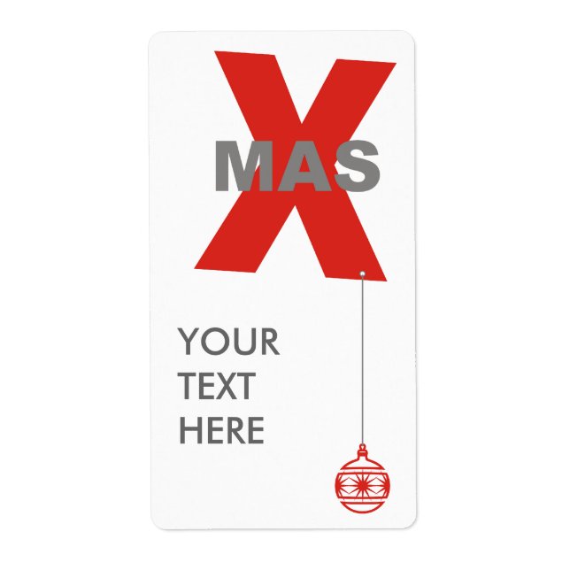 1 Julafton med Julgran Ornament + texten Fraktsedel (Framsidan)