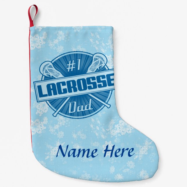 #1 Jullager för Anpassadet Lacrosse Pappa Liten Julstrumpa (Framsidan)
