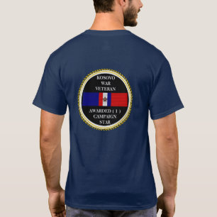 1 KAMPANJ STAR KOSOVO KRIG VETERAN T SHIRT