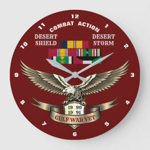 1 KAMPANJ STAR PERSIAN BUKT KRIG-VETERANER STOR KLOCKA