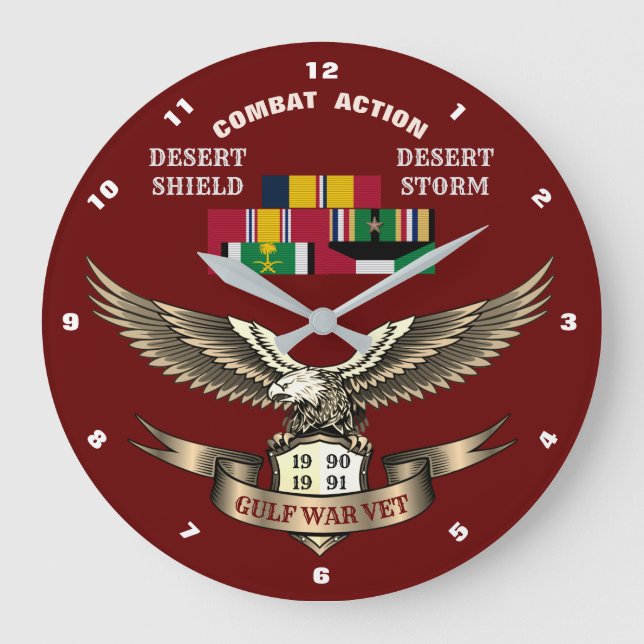 1 KAMPANJ STAR PERSIAN BUKT KRIG-VETERANER STOR KLOCKA (Framsida)