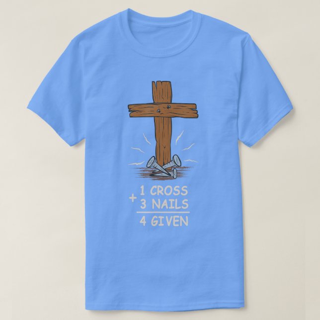 1 Kor + 3 Nagel = 4 mot kristen Jesus T Shirt (Design framsida)