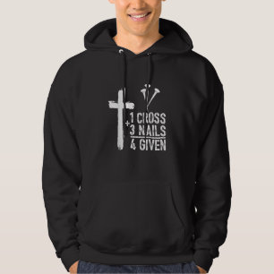 1 Kor 3 Nagel för Jesus Christian Påsk Gi Hoodie