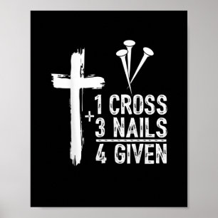 1 Kor 3 Nagel för Jesus Christian Påsk Gi Poster