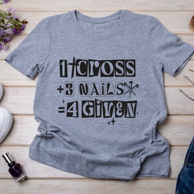 1 Kor 3 Nagel för Påsk Trendig Black T Shirt (Skapare uppladdad)