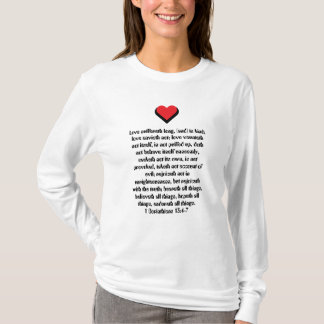1 Korinthierbrev 13:4-7 Bibelverser Kärlek T-shirt