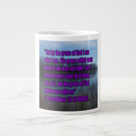 1 Korinthierbrev 15:10 WEBU Mugg Jumbo Mugg