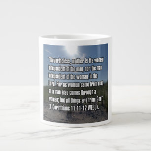 1 Korinthierbrevet 11:11-12 WEBU Mug Jumbo Mugg