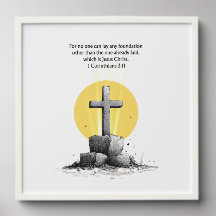 1 Korintierbrev 3:11 Bibelvers Kristall konstverk 