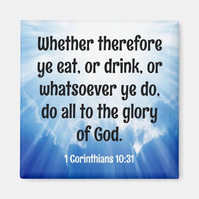 1 Korintierbrevet 10:31  Magnet (Framsidan)