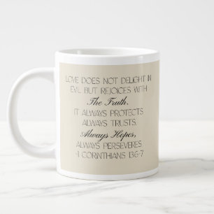 1 Korintierbrevet 13:6-7 Hope Bibelvers Mugg Jumbo Mugg