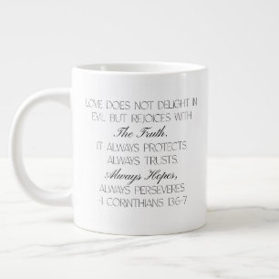 1 Korintierbrevet 13:6-7 Hope Bibelvers Mugg Jumbo Mugg