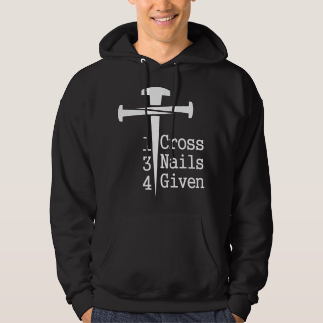 1 Kors 3 Spikar 4 Givet Hoodie (Framsida)