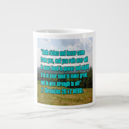 1 Krönikeboken 29:12 WEBU Mug Jumbo Mugg