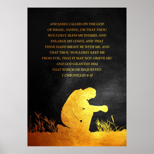 1 Kronkler 4:10 Bordsverse Poster (Framsidan)