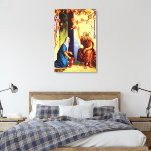 1 Kung 17 Gud förser Widow Canvas