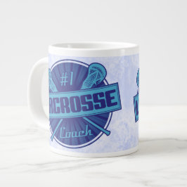 #1 Lacrosse Coach (blå) Jumbo Mugg